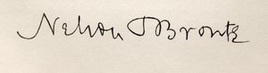 Firma de Lord Nelson en los últimos años de su vida (detalle) de English School